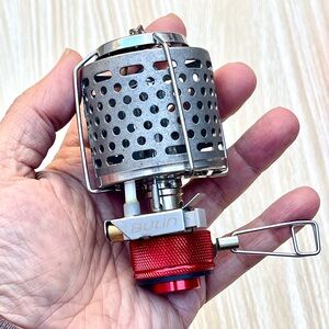 Portable Camping Lantern Gas Tent Lamp Hanging Metal Butane Lamp Light